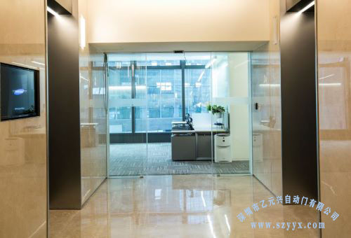自动门安装案例-深圳腾讯大厦办公室自动门价格