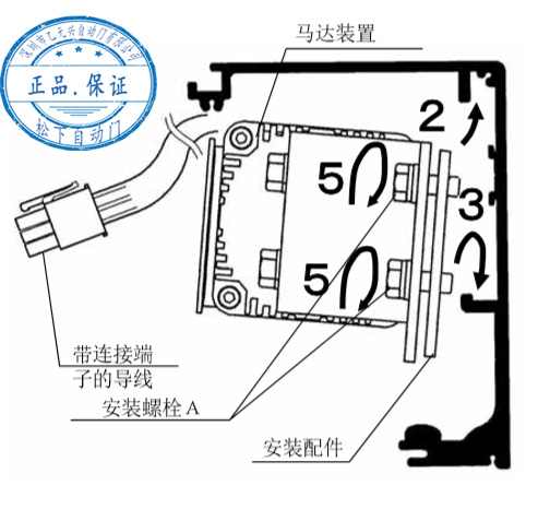 松下自动门马达安装