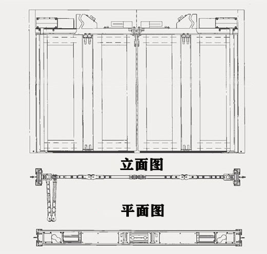 折叠自动门-cad图纸